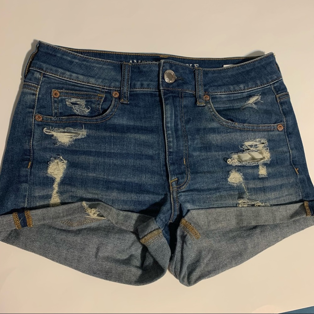 American Eagle Hi-Rise Shortie Shorts 6